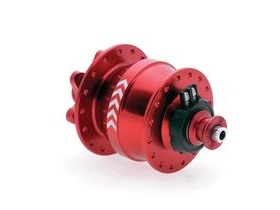 SP Dynamo PD8 - PL8 100mm disc brake dyno hub 32H Red  click to zoom image