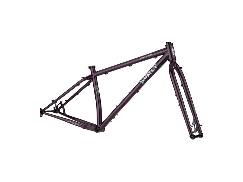 SURLY Karate Monkey Frameset 29er Wheel, Butted 4130 Cr-Mo inc Cr-Mo Fork. 145 Dropouts Organic Eggplant click to zoom image