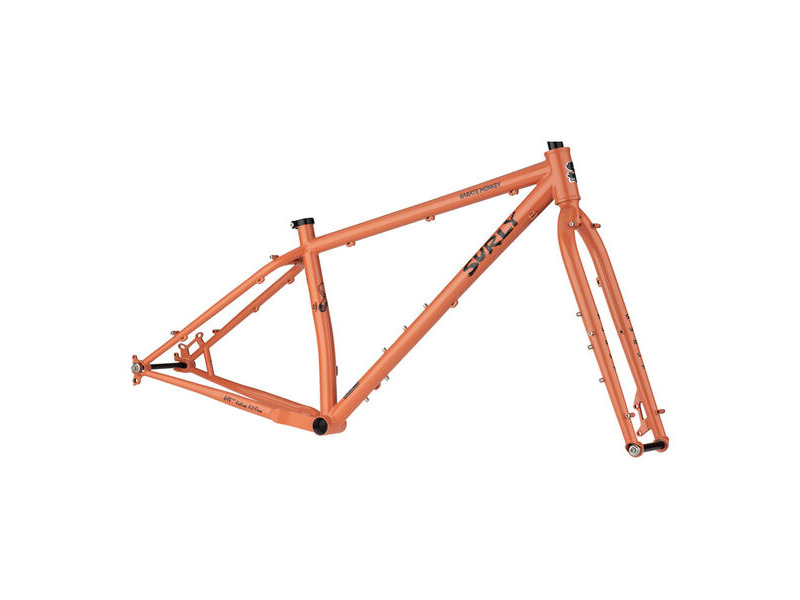 SURLY Karate Monkey Frameset 29er Wheel, Butted 4130 Cr-Mo inc Cr-Mo Fork. 145 Dropouts Peach Salmon Sundae click to zoom image